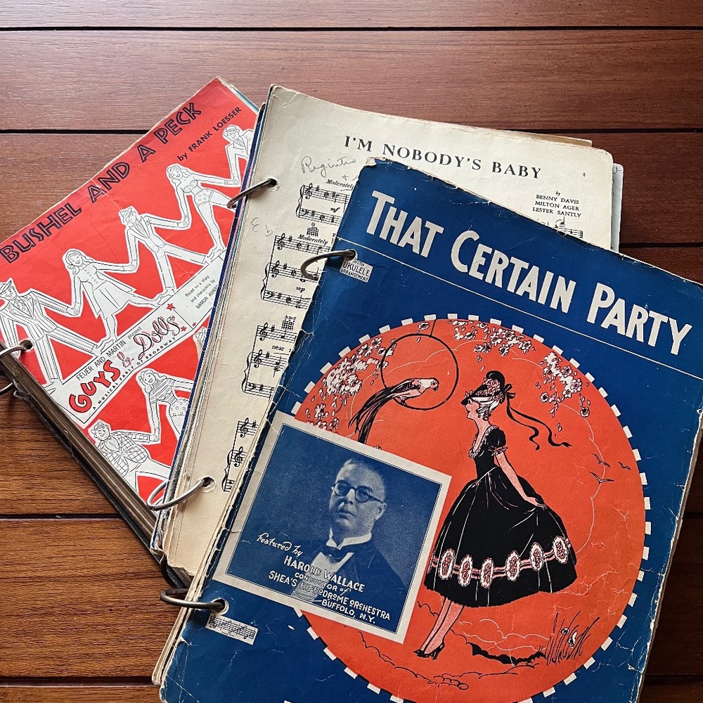 Sheet Music 3 Binders lot of 125 all Vintage from 1915’s to 1955’s